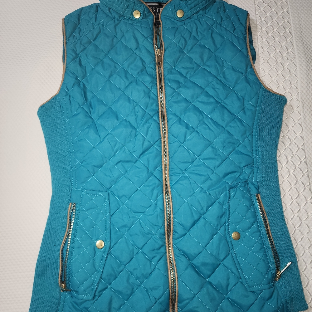 Teal Quilted Women's Vest
